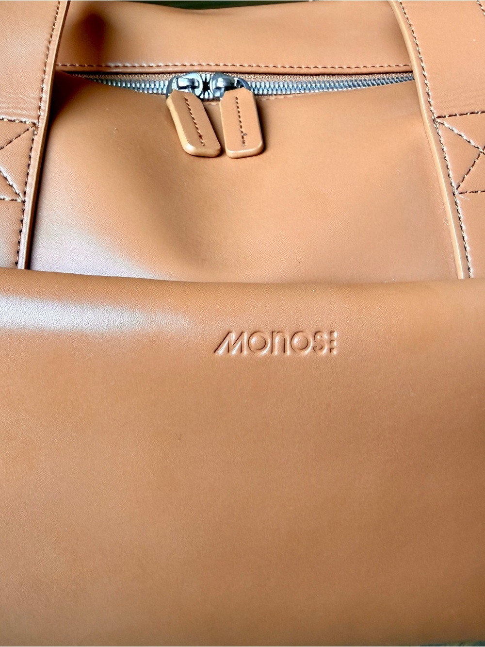Monos Metro Duffel Saddle Tan with Classic Kit Pouch AND Portfolio Attachments - Picture 13 of 16